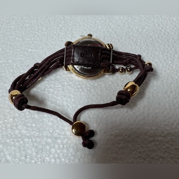 DIAMOND QUARTZ  Black and Brown Bracelet Watch. main image 7
